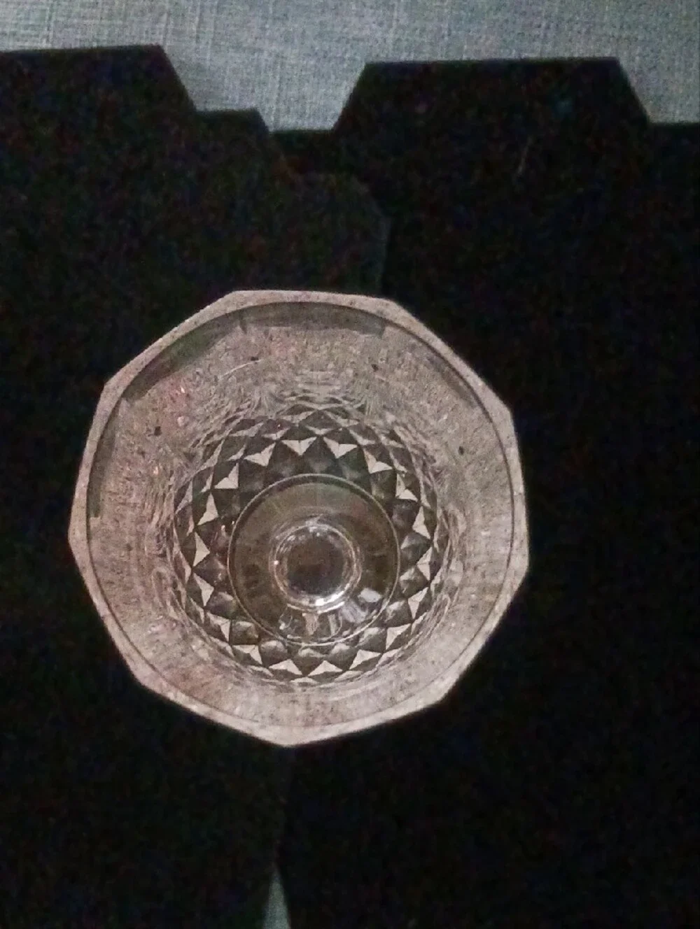 Set Of 3-.Crystal De Arque- Lead Crystal Cut Wine Goblets